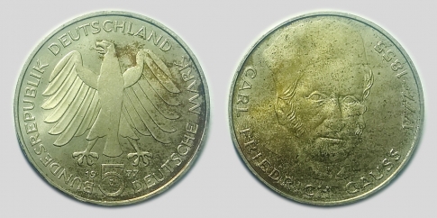 1977 Carl Friedrich Gauss 5 márka